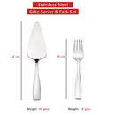 Stainless Steel Cake Server, Cake Serving Spatula - Set of 7 Pcs (1 Cake Server & 6 Forks)