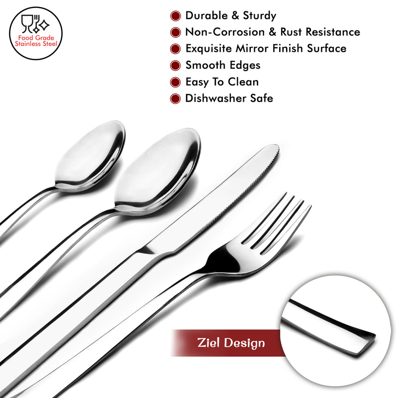 Ziel - 24 Piece Stainless Steel Cutlery Set