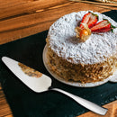 Stainless Steel Cake Server, Cake Serving Spatula - Set of 7 Pcs (1 Cake Server & 6 Forks)