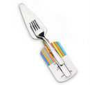 Stainless Steel Cake Server, Cake Serving Spatula - Set of 7 Pcs (1 Cake Server & 6 Forks)