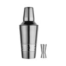 Hammered Band - Cocktail Shaker with Strainer & Peg Measurer - 500 ml