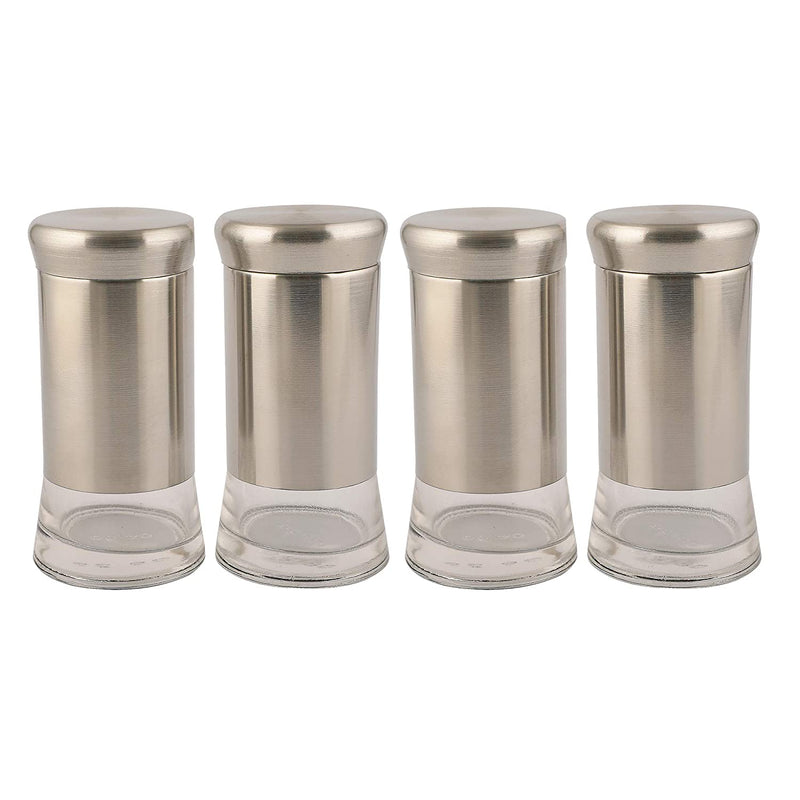 Fusion - Glass and Stainless Steel Spice jar - Set of 4