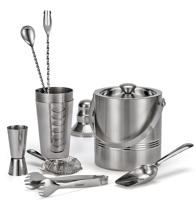 8 Piece Stainless Steel Bar Set Gift Combo, Christmas/New Year Gift Set/Combo