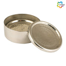 Stainless Steel Coaster with Holder - Hammered Insulated Mat Base (Set of 4)