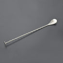 Stainless Steel Cocktail Mixing Spoon, Long Handle Spiral Design with Weighted Teardrop End (Set of 2)
