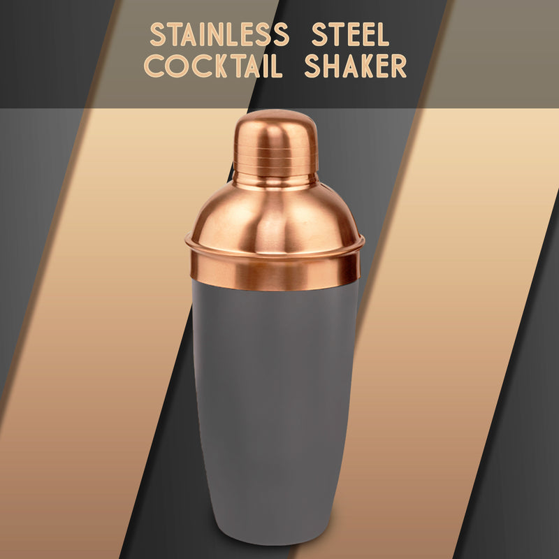 Stainless Steel - Cocktail Shaker Copper Lid (PVD Coated) - 500 ml