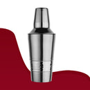 Cocktail Shaker with Built-in Bartender Strainer & Peg Measurer - Hammered Band, 500 ml