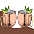Stainless Steel Moscow Mule Beer Mug - Hammered Design, Copper