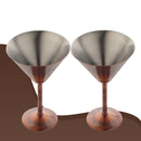 Stainless Steel Martini/Margarita Glasses - Matt, Set of 2