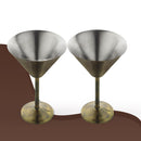 Stainless Steel Martini/Margarita Glasses - Matt, Set of 2