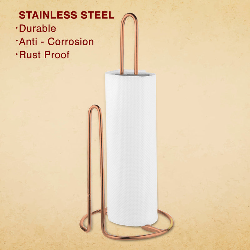 Stainless Steel - Double Ring Paper Towel Holder Copper - (PVD Coated)