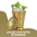 Stainless Steel Julep Cup & Strainer - 1 Pc Each