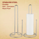 Stainless Steel Paper Towel Holder (Knob Design) - Set of 2