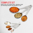 Stainless Steel - Measuring Cup & Spoon Set, Oval Shaped - Matt Finish