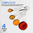 Stainless Steel Measuring Spoon - (Round) Set of 4