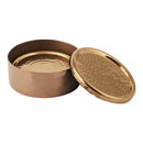 Stainless Steel Coaster with Holder - Hammered Insulated Mat Base (Set of 4)