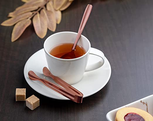 Stainless Steel Tea Set - Tea Bag Squeezer, Sugar Scoop & 6 Tea Spoons