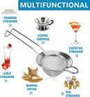 Fine Mesh Cocktail Strainer Set of 2 - Fine Stainless Steel Mesh Strainer For Cocktail Drink Bar Strainers Bartender Bar Tool