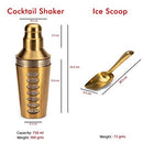 Steren Impex | 5 Piece Stainless Steel Barware Gift Set Combo, Small - Gold PVD Coated Festival Gifting Set/Combo