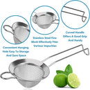 Fine Mesh Cocktail Strainer Set of 2 - Fine Stainless Steel Mesh Strainer For Cocktail Drink Bar Strainers Bartender Bar Tool