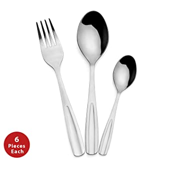Classic- Tea Spoon, Table/Dinner Spoon & Dinner Fork - 6 Pieces Each