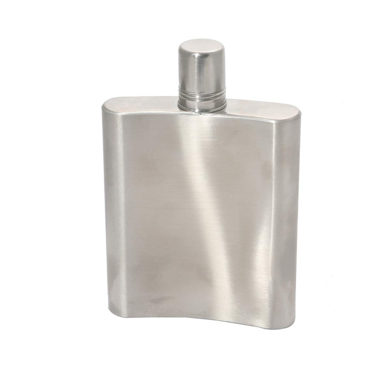 Stainless Steel - Double Cap Pocket Flask - 230 ml