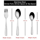 Classic- Tea Spoon, Table/Dinner Spoon & Dinner Fork - 6 Pieces Each