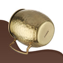 Stainless Steel Moscow Mule Beer Mug - Hammered Design. Brass