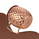 Stainless Steel Moscow Mule Beer Mug - Diamond Design, Copper