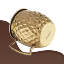 Stainless Steel Moscow Mule Beer Mug - Diamond Design, Brass