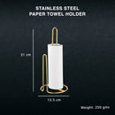 Stainless Steel Paper Towel Holder, Gold PVD Coated (Double Ring)