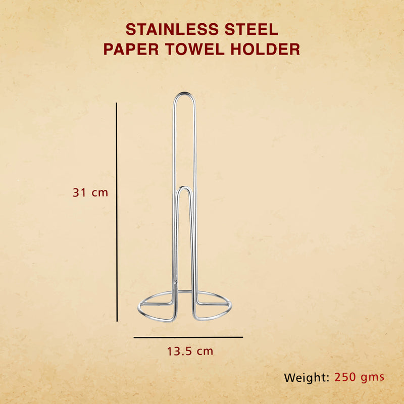 Stainless Steel Paper Towel Holder (Double Rod) - Set of 2