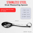 Stainless Steel Measuring Spoon - (Oval) Set of 4