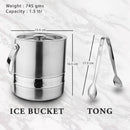 Stainless Steel Hammered Band Bar Set - 3 Pcs