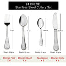 Nile - 24 Piece Stainless Steel Cutlery Set
