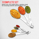 Stainless Steel - Measuring Cup & Measuring Spoon Set - Oval