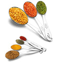 Stainless Steel - Measuring Cup & Measuring Spoon Set - Oval