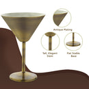 Stainless Steel Martini/Margarita Glasses - Matt, Set of 2