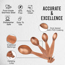 Stainless Steel - Measuring Spoon, Oval Rosegold- Matt Finish | Set of 4
