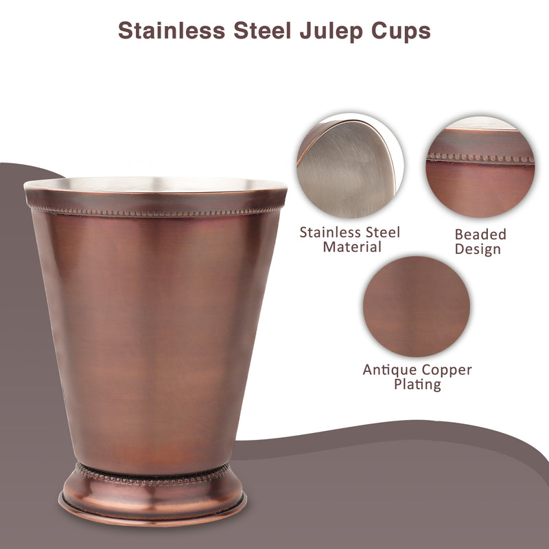 Stainless Steel Julep Cups - Set of 2