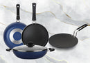 GREBLON Non Stick Cookware - Set of 5 Piece (Gas Stove Compatible Only) - Blue (Free Tadka Pan)