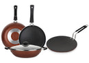 GREBLON Non Stick Cookware - Set of 5 Piece (Gas Stove Compatible Only) - Copper (Free Tadka Pan)