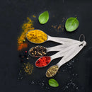 Stainless Steel - Oval Shaped Measuring Spoon - Matt Finish (Set of 4)