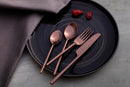 Ridge - Copper (PVD Coated) Premium Stainless Steel Cutlery - Matt, 24 Pcs Set