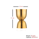 Buy Stainless Steel - Jigger/Peg Measure Glass 30/60 ml (Round)
