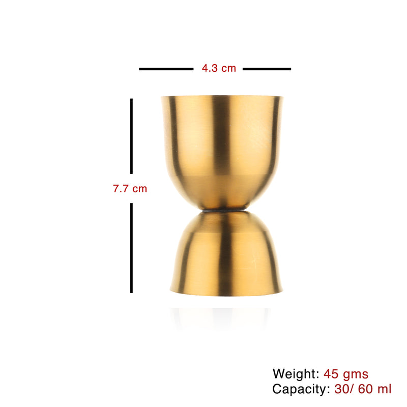 Buy Stainless Steel - Jigger/Peg Measure Glass 30/60 ml (Round)