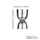 Buy Stainless Steel - Jigger/Peg Measure Glass 30/60 ml (Round)