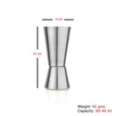 Stainless Steel Jigger/Peg Measurer - 30/60 ml