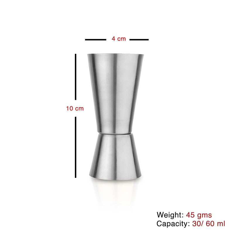 Stainless Steel Jigger/Peg Measurer - 30/60 ml