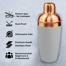 Stainless Steel - Cocktail Shaker White & Copper (PVD Coated) - 500 ml